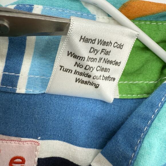 Tizzie Button Up Shirt Colorful Circles Print Cotton Long Sleeve Top - Picture 5 of 7